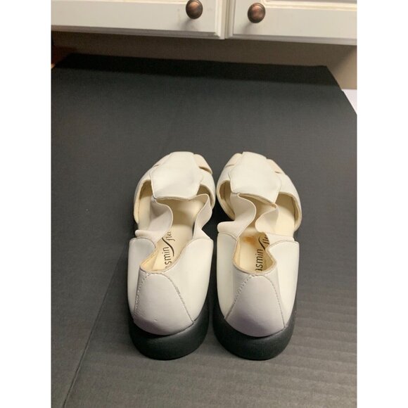 Jasmin Flex Womens Size 6 White y2k Vintage Slip On Shoes Sandals Leather Upper - Picture 5 of 7